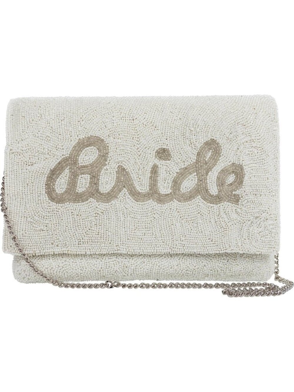 Elegant Beaded Clutch Purse for Brides | Evening Party Bag with Chain